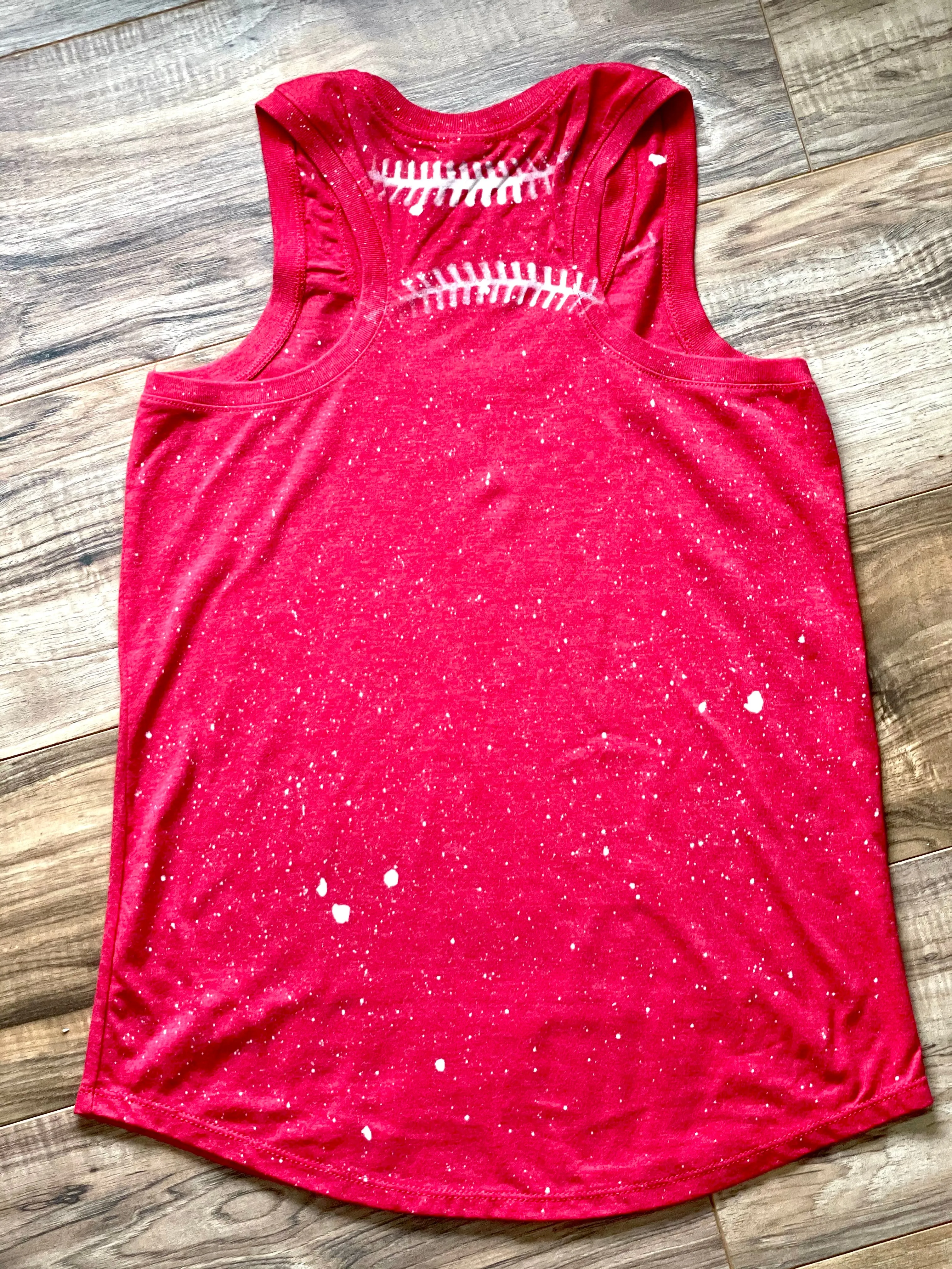 Baseball Mom Bleached Tank
