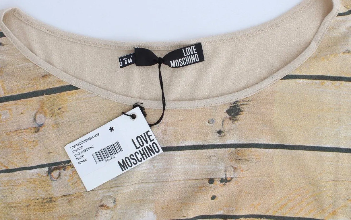 Beige longsleeved cotton top