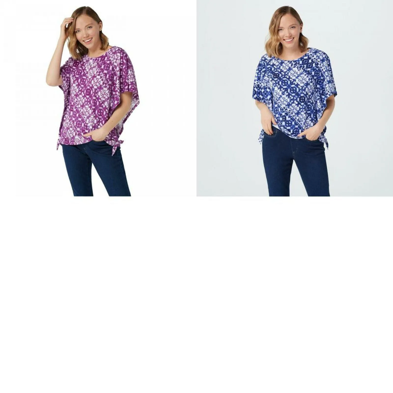 Belle by Kim Gravel Women's TripleLuxe Butterfly Sleeve Top