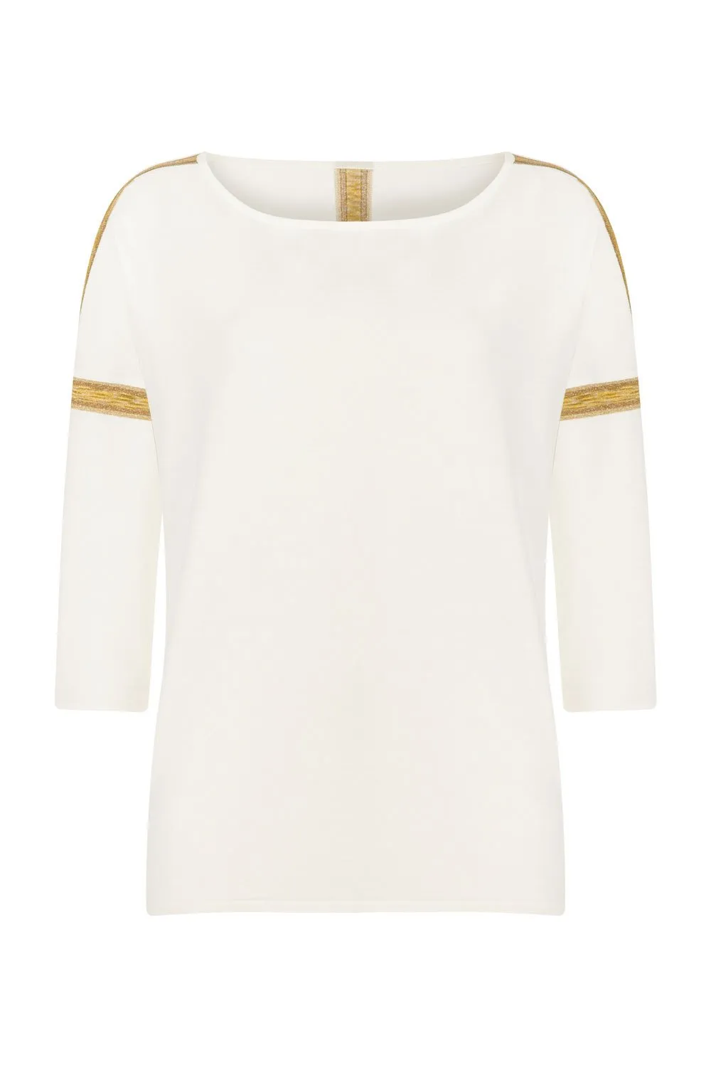 BICYCLE NECK INTARSIA KNITWEAR SWEATER WHITE