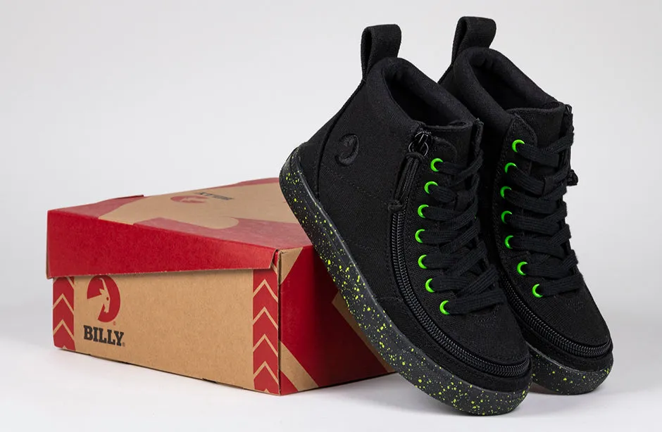 Billy Black/Green Speckle BILLY Classic Lace High Tops