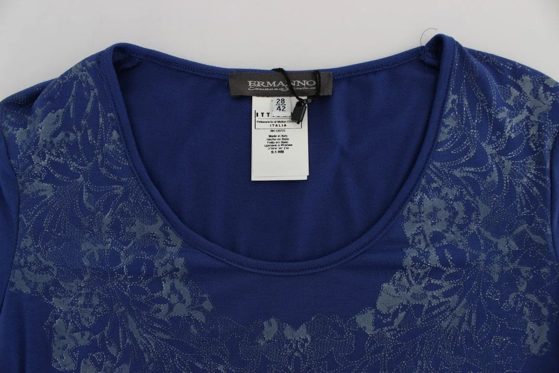 Blue Modal Stretch T-shirt