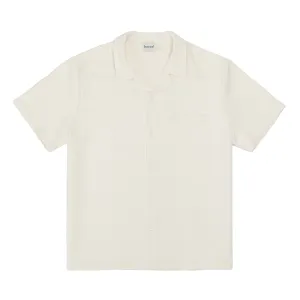 bound Heavy Cuban Textured SS Shirt - Cream