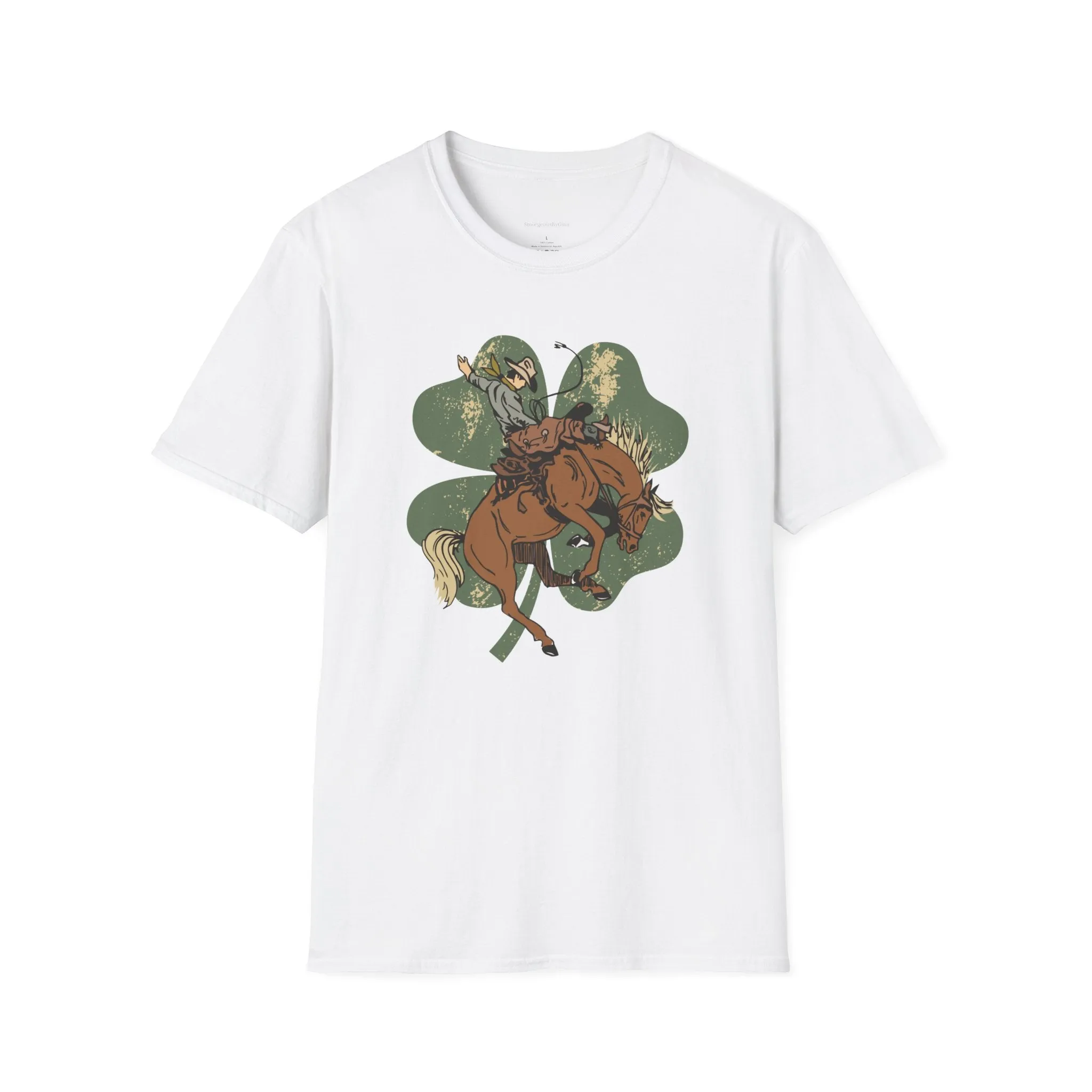Bronc Four Leaf Clover Softstyle T-Shirt