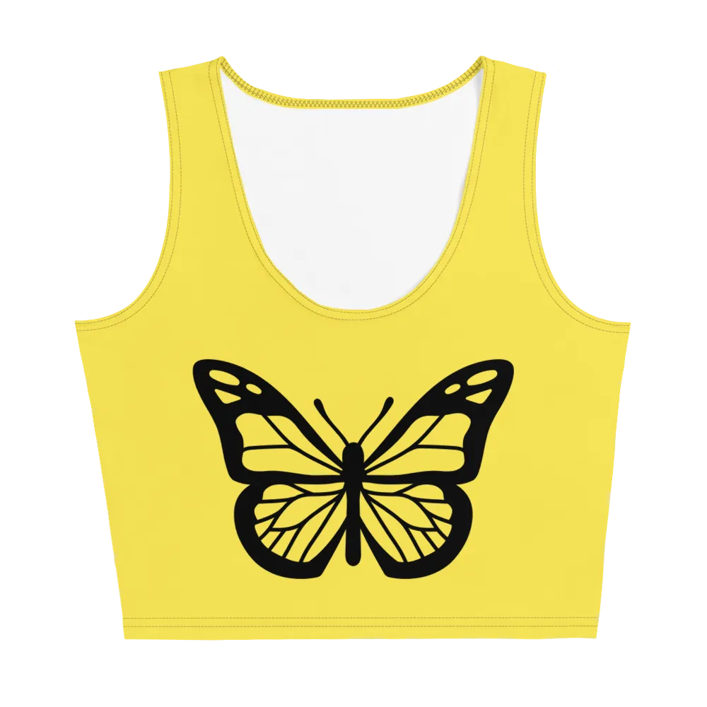 Butterfly Art Crop Top