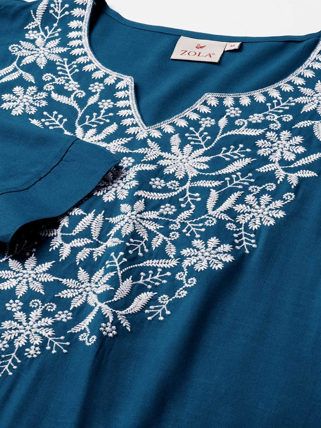 Buy Teal Comfort Fit Rayon Kurta For Women Online In India - Zola