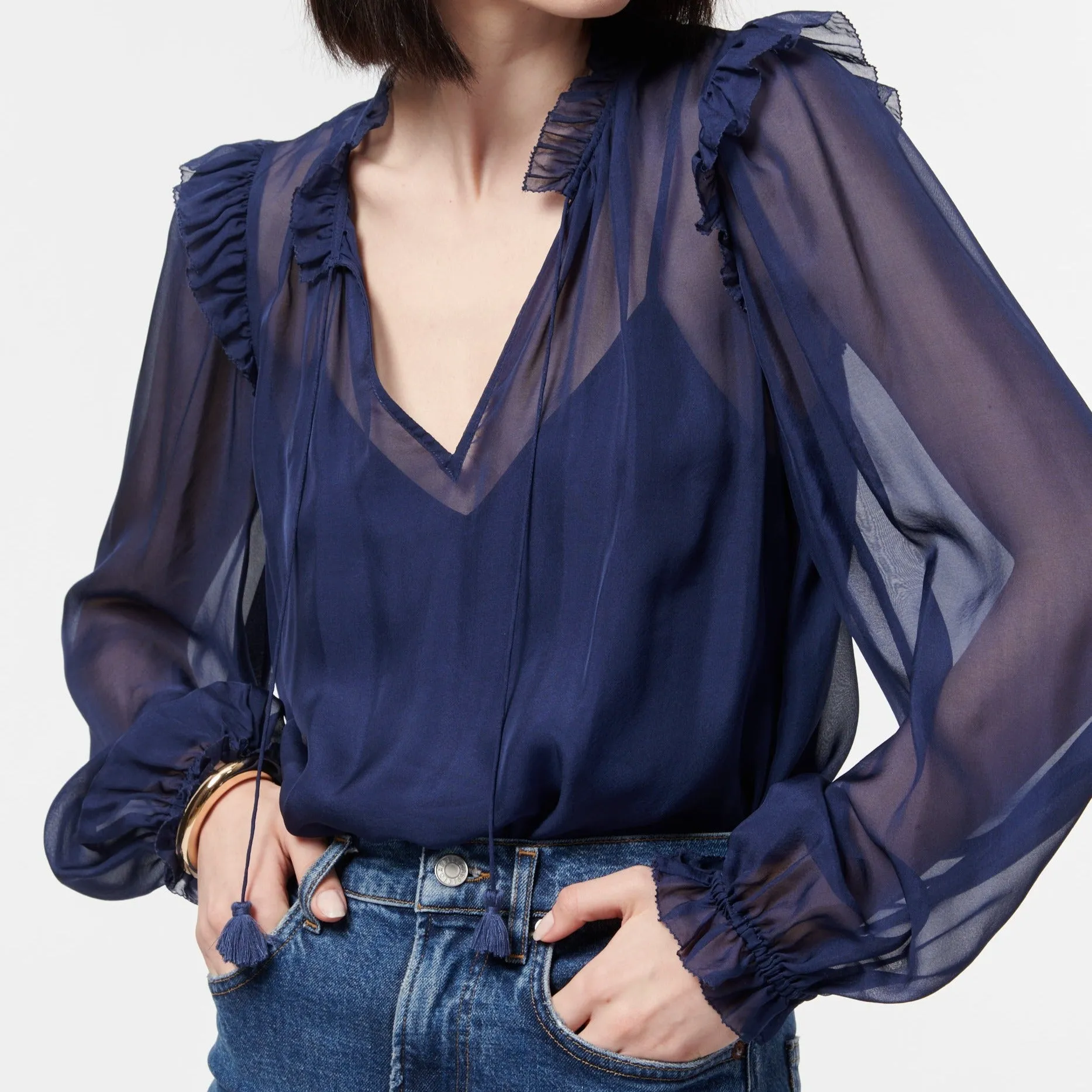 Cami NYC Sandy Blouse Storm