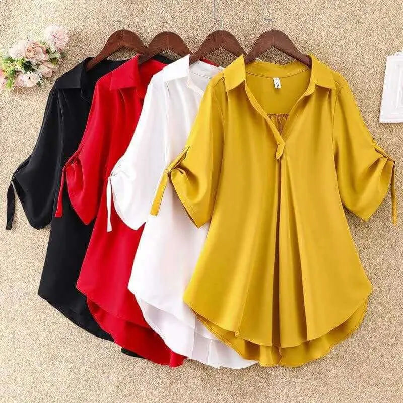 casual long dress for women colored shirts