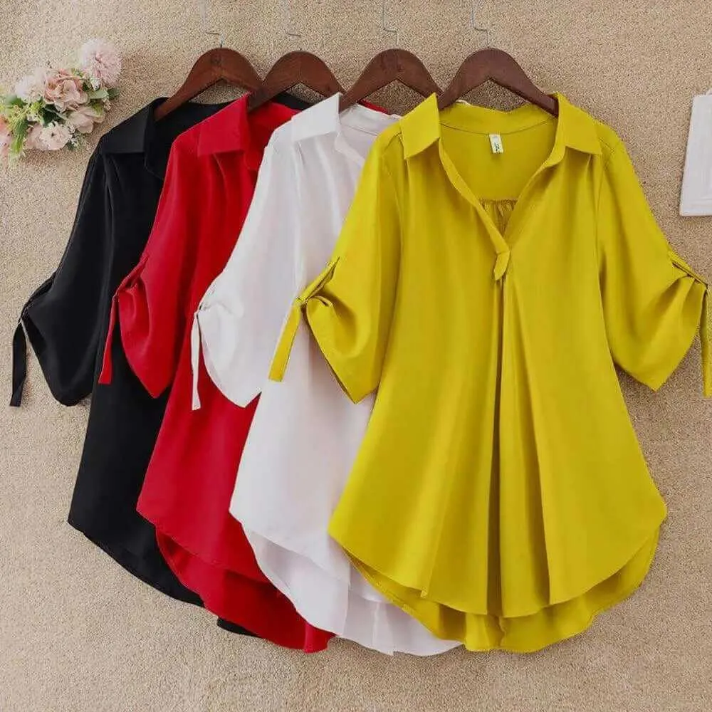 casual long dress for women colored shirts