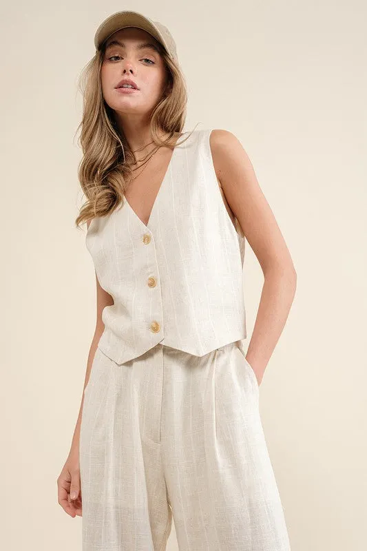 Coconut Stripe Vest