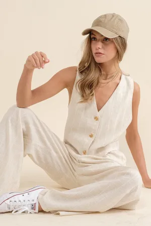 Coconut Stripe Vest