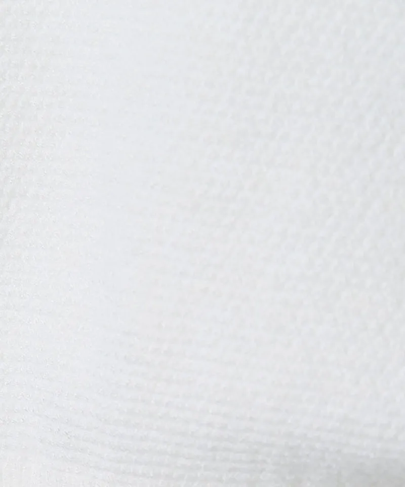 CREVE NINE: Loose Fit Modified Embroidered Collar Knit - White