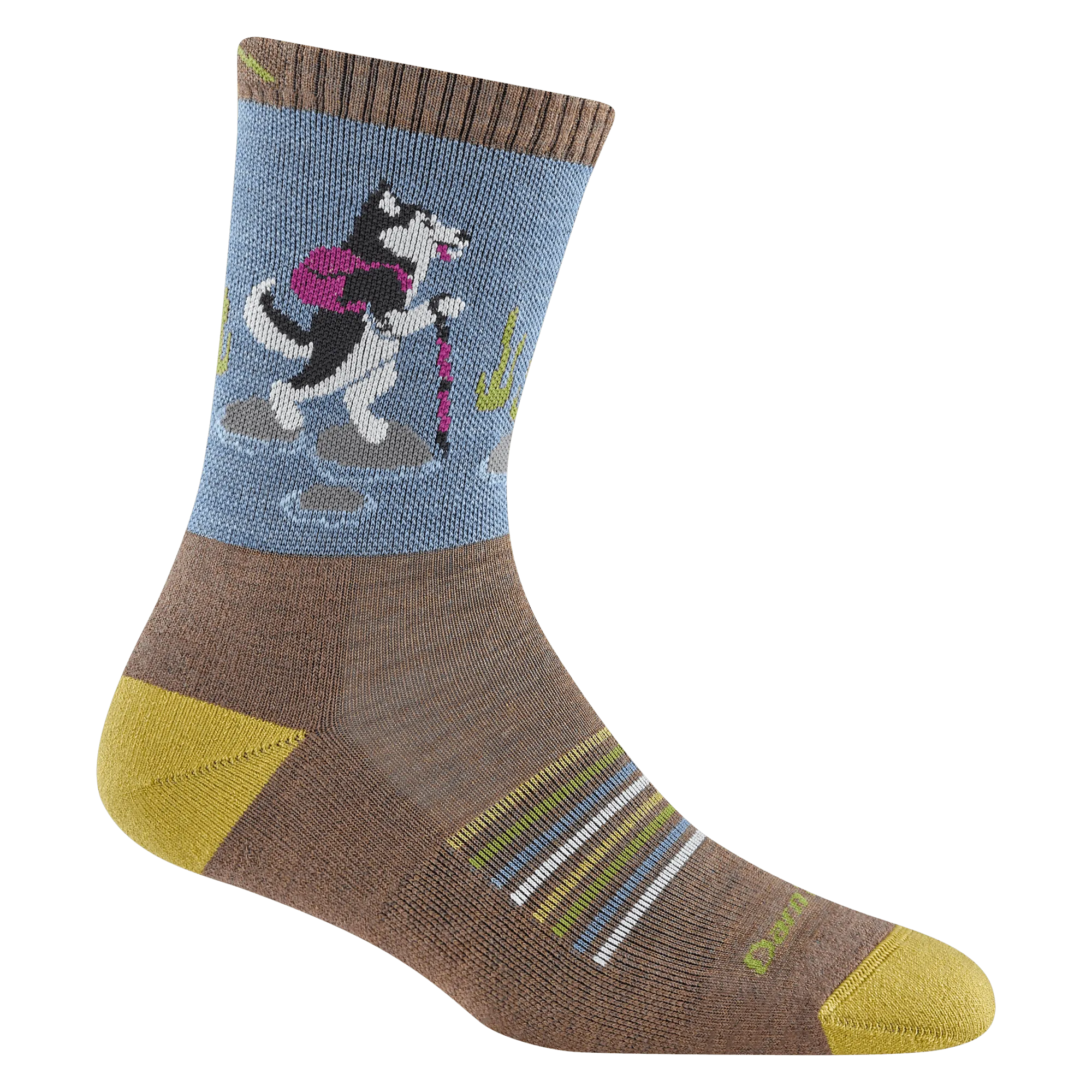 Darn Tough Womens Critter Club Micro Crew Lightweight Hiking Socks