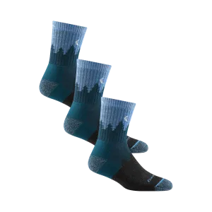 Darn Tough Womens Treeline Micro Crew Midweight Hiking 3-Pack Socks