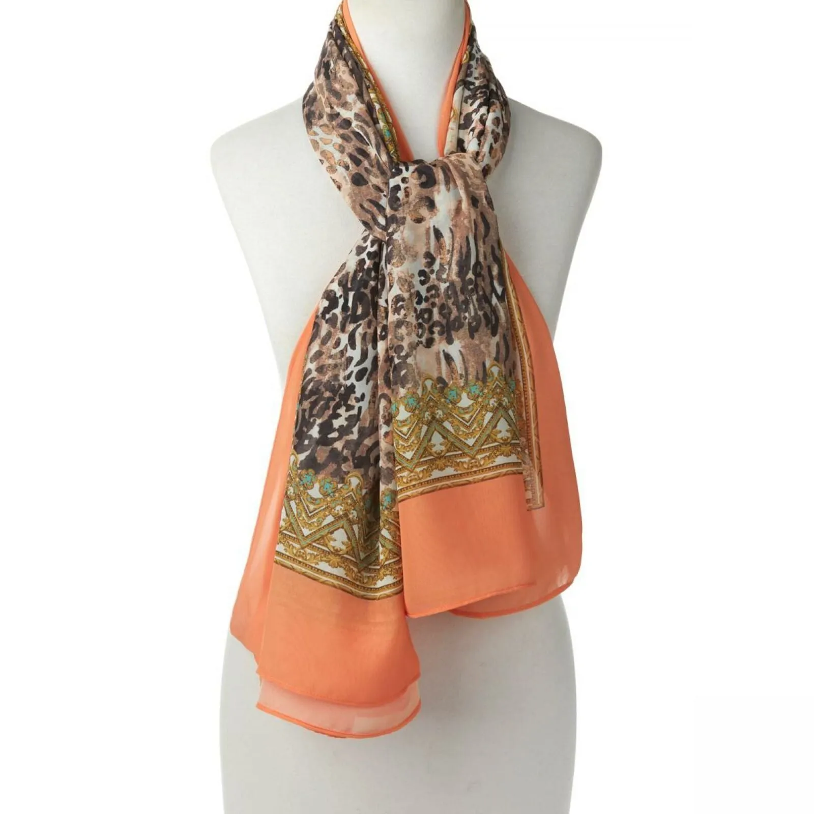 DG2 by Diane Gilman Women's Chiffon Printed Square Scarf