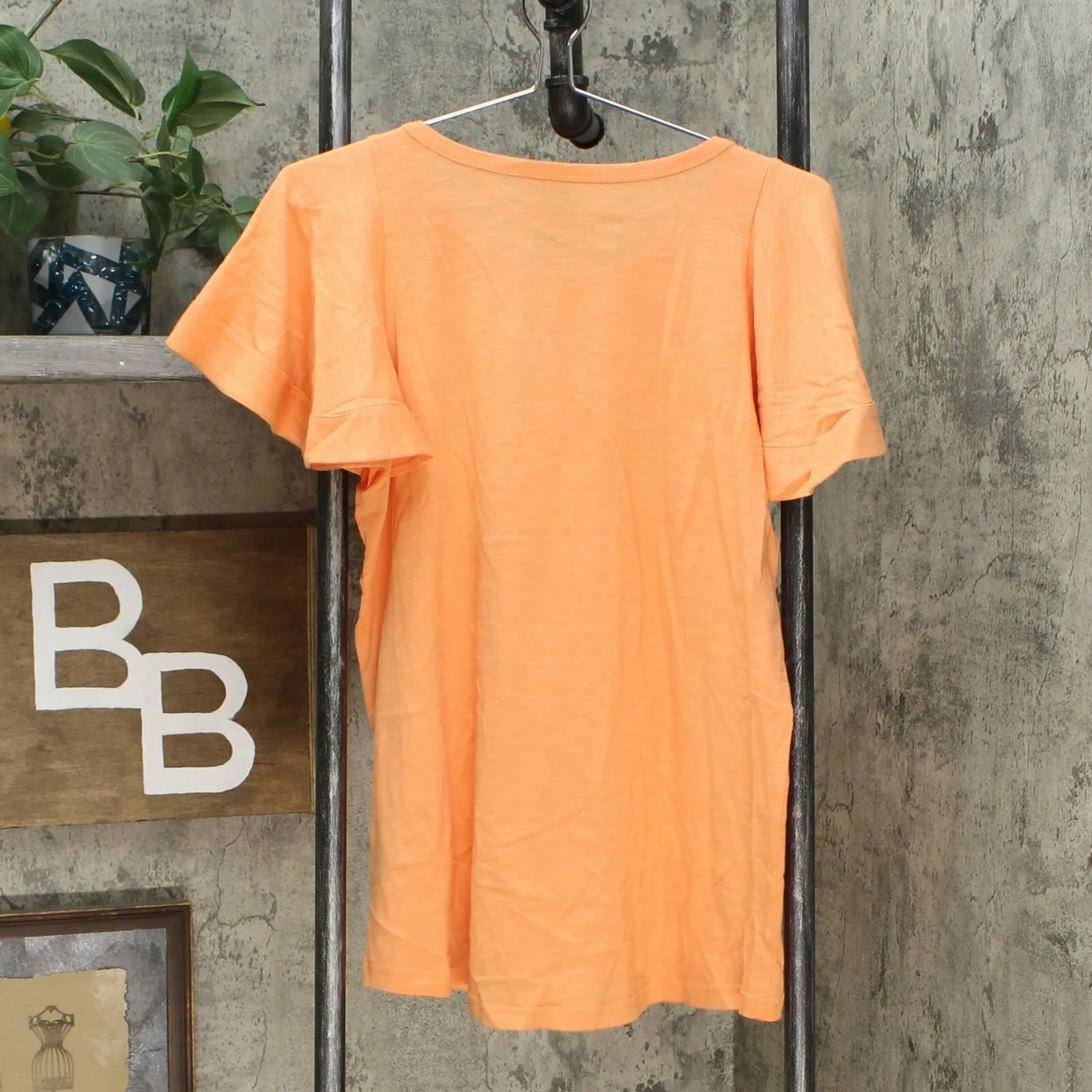 DG2 by Diane Gilman Women's Hi Low Flutter Sleeve T-Shirt