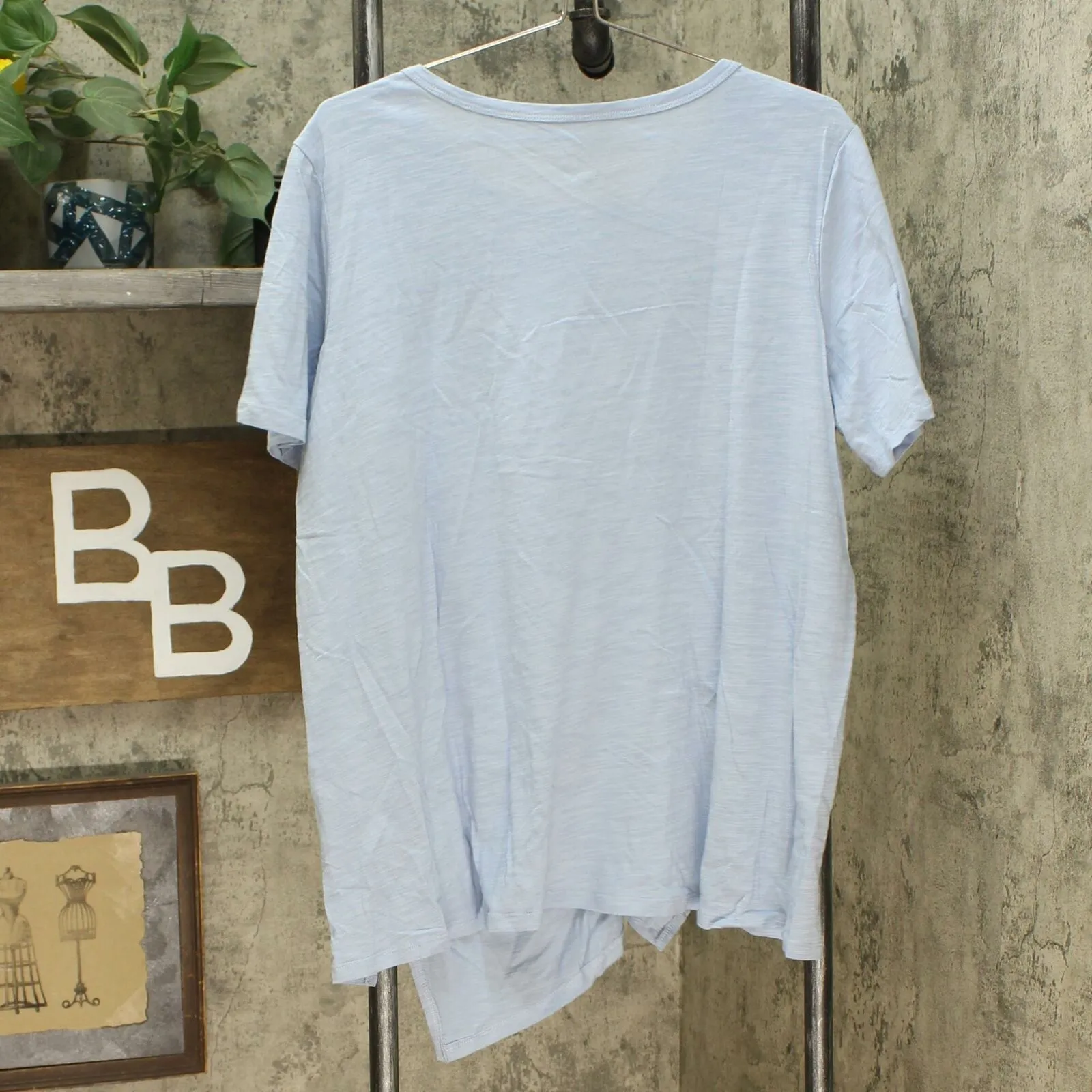 DG2 by Diane Gilman Women's Plus Size Draped And Gathered Knot Side T-Shirt