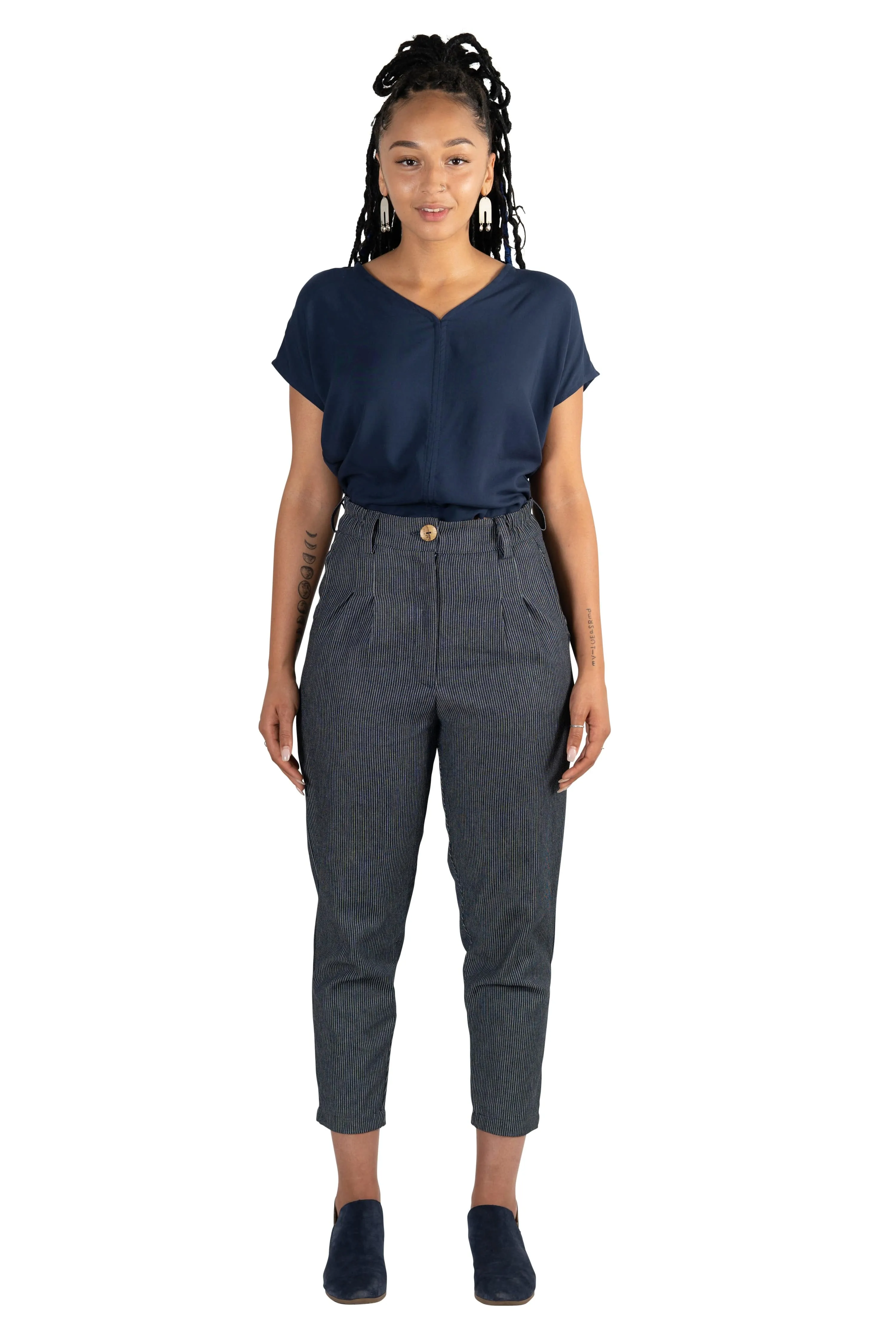 Dolman top in Navy Rayon Challis