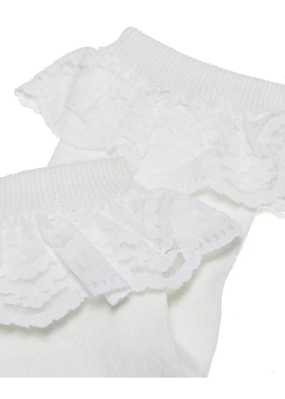 Dr. Martens Frill Lace Socks White