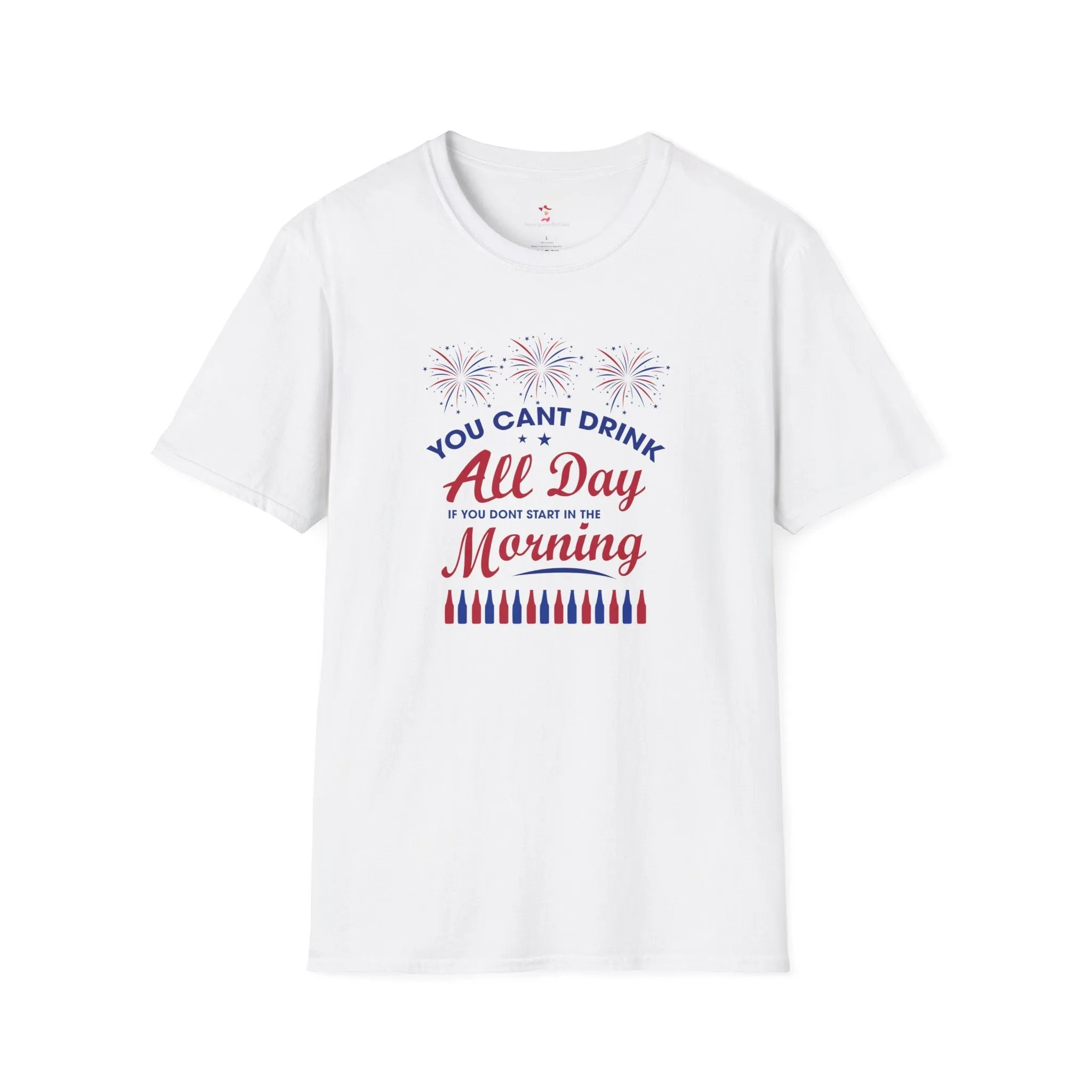 Drinking Tee, 4th of July, Day Drinking, Softstyle T-Shirt