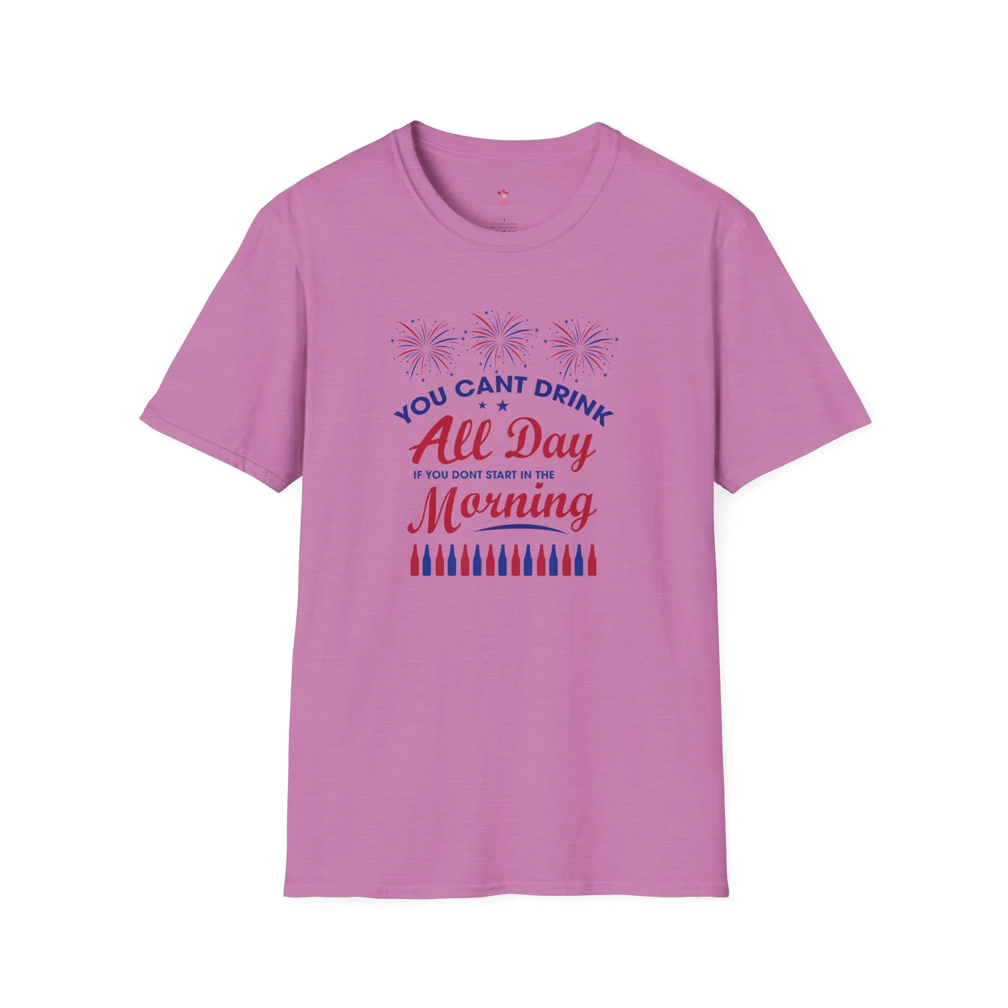 Drinking Tee, 4th of July, Day Drinking, Softstyle T-Shirt