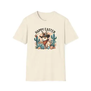 Easter T-shirt, Bunny Cowboy Tee, Easter Cowboy, Softstyle T-Shirt
