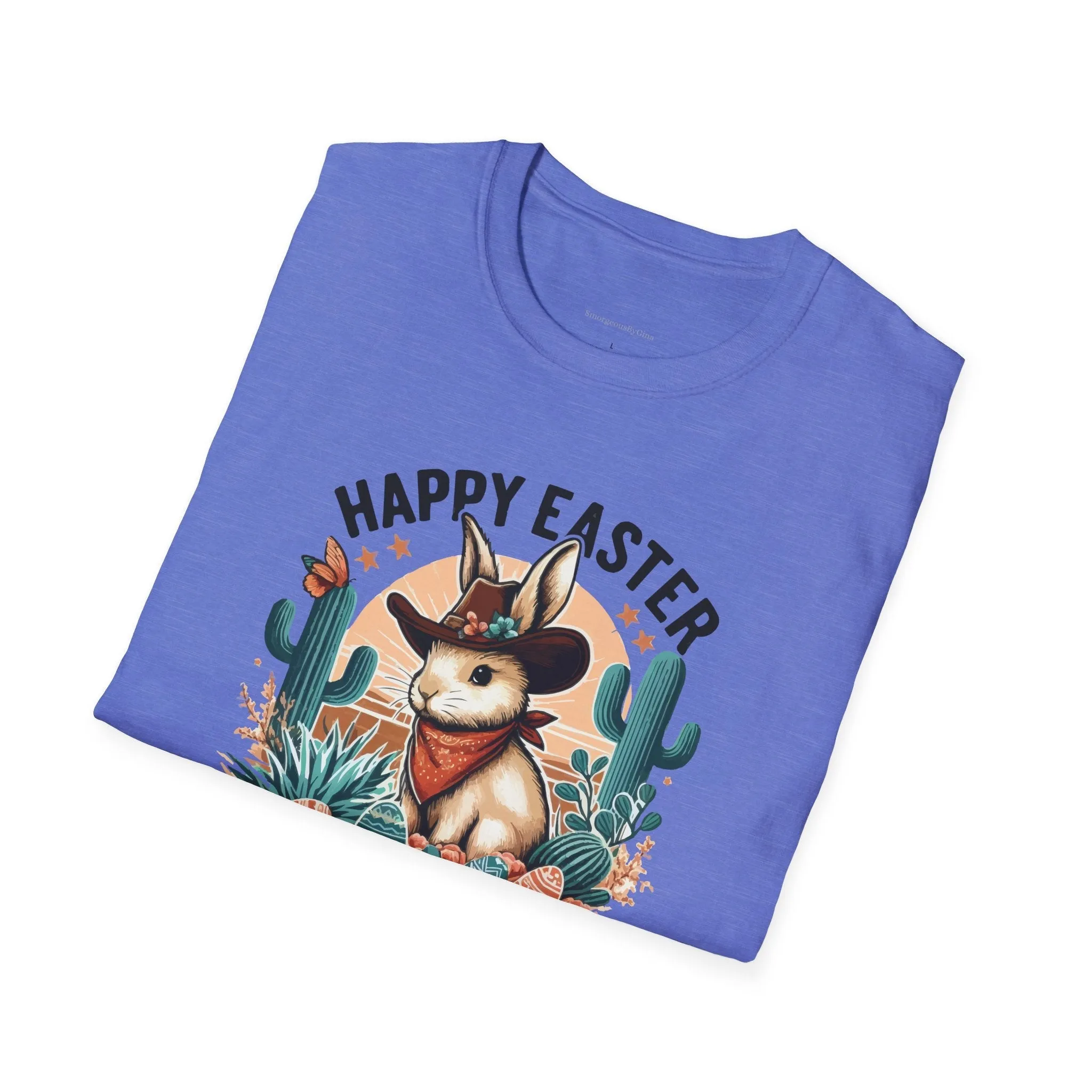 Easter T-shirt, Bunny Cowboy Tee, Easter Cowboy, Softstyle T-Shirt