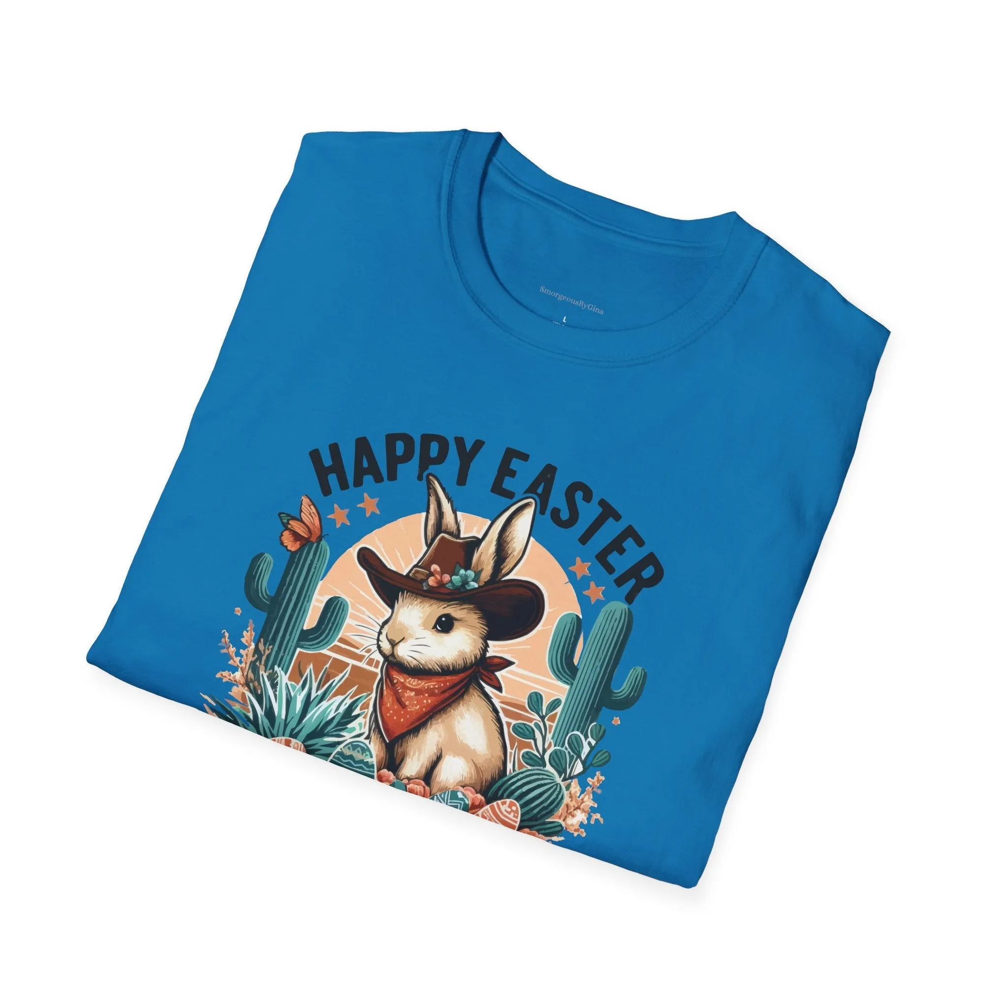 Easter T-shirt, Bunny Cowboy Tee, Easter Cowboy, Softstyle T-Shirt