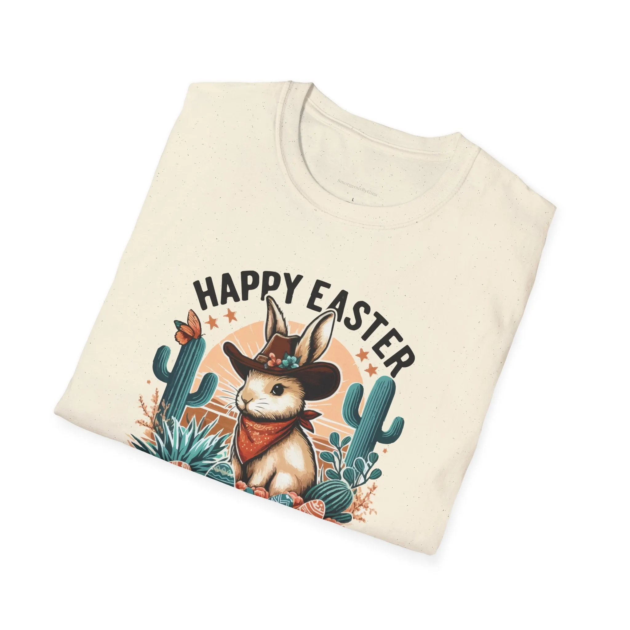Easter T-shirt, Bunny Cowboy Tee, Easter Cowboy, Softstyle T-Shirt