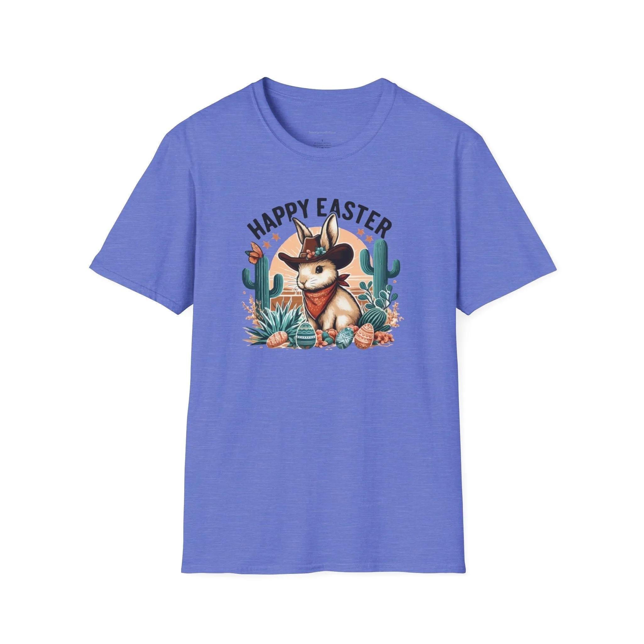 Easter T-shirt, Bunny Cowboy Tee, Easter Cowboy, Softstyle T-Shirt