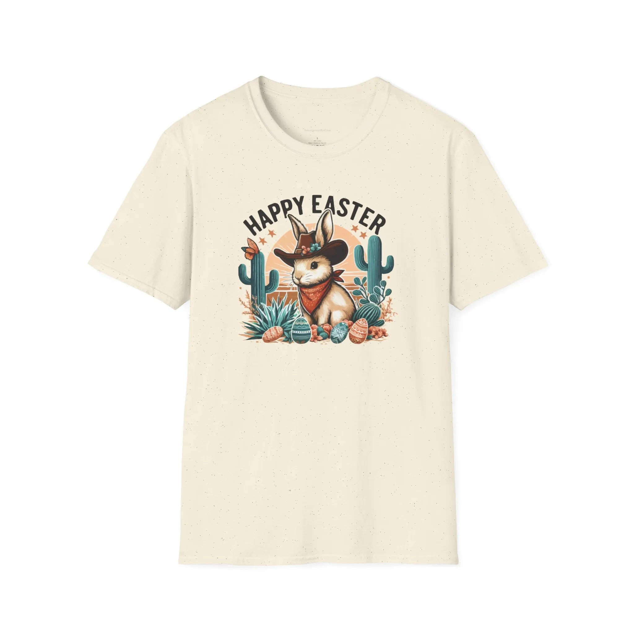 Easter T-shirt, Bunny Cowboy Tee, Easter Cowboy, Softstyle T-Shirt