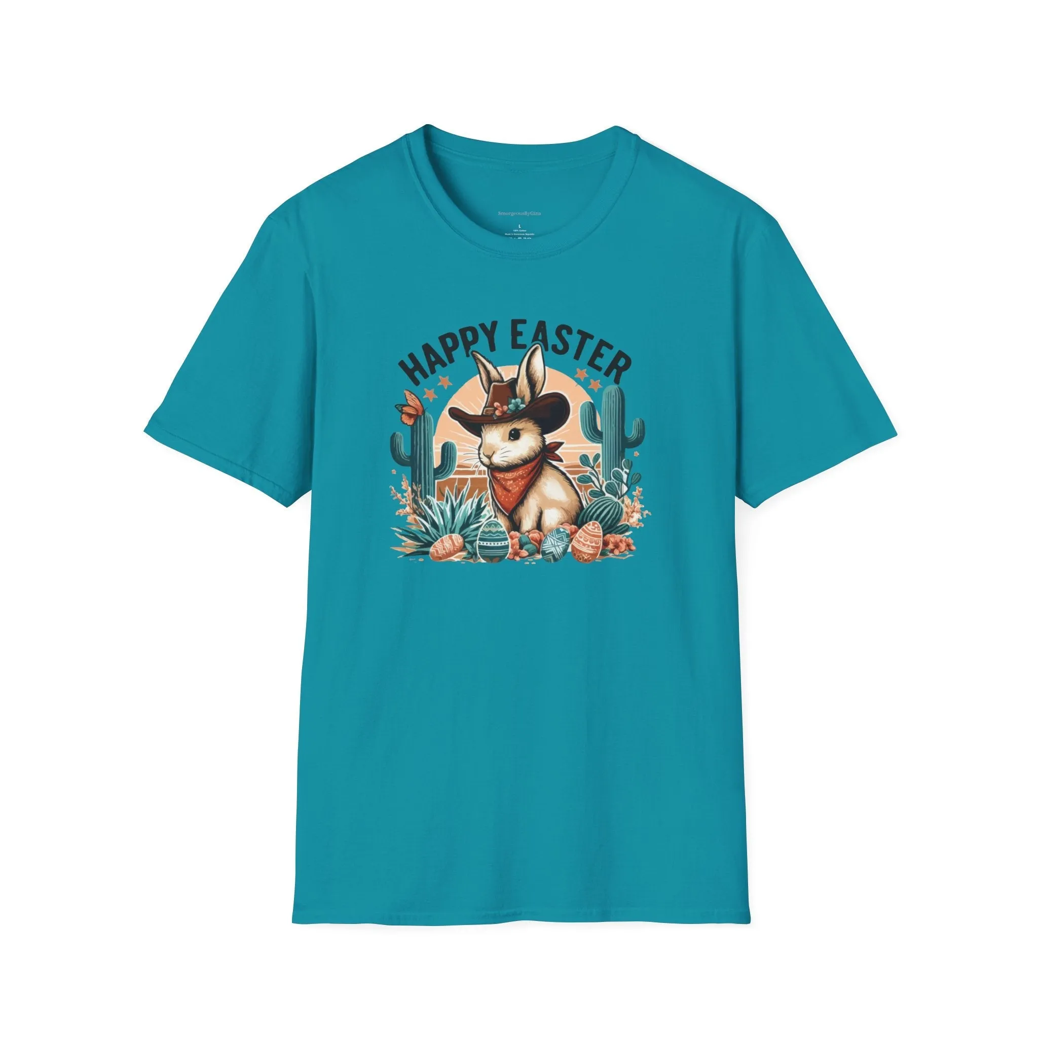 Easter T-shirt, Bunny Cowboy Tee, Easter Cowboy, Softstyle T-Shirt