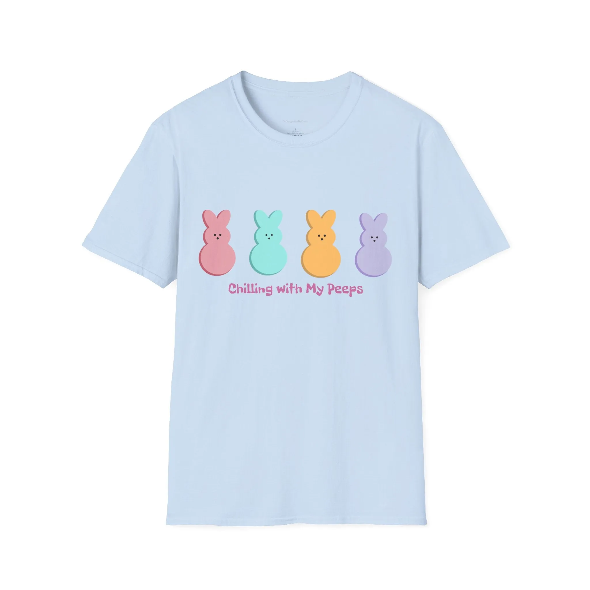 Easter Tee, Chilling with my Peeps, Easter Peep Tee, Easter Peep Shirt, Peeps, Softstyle T-Shirt, Easter