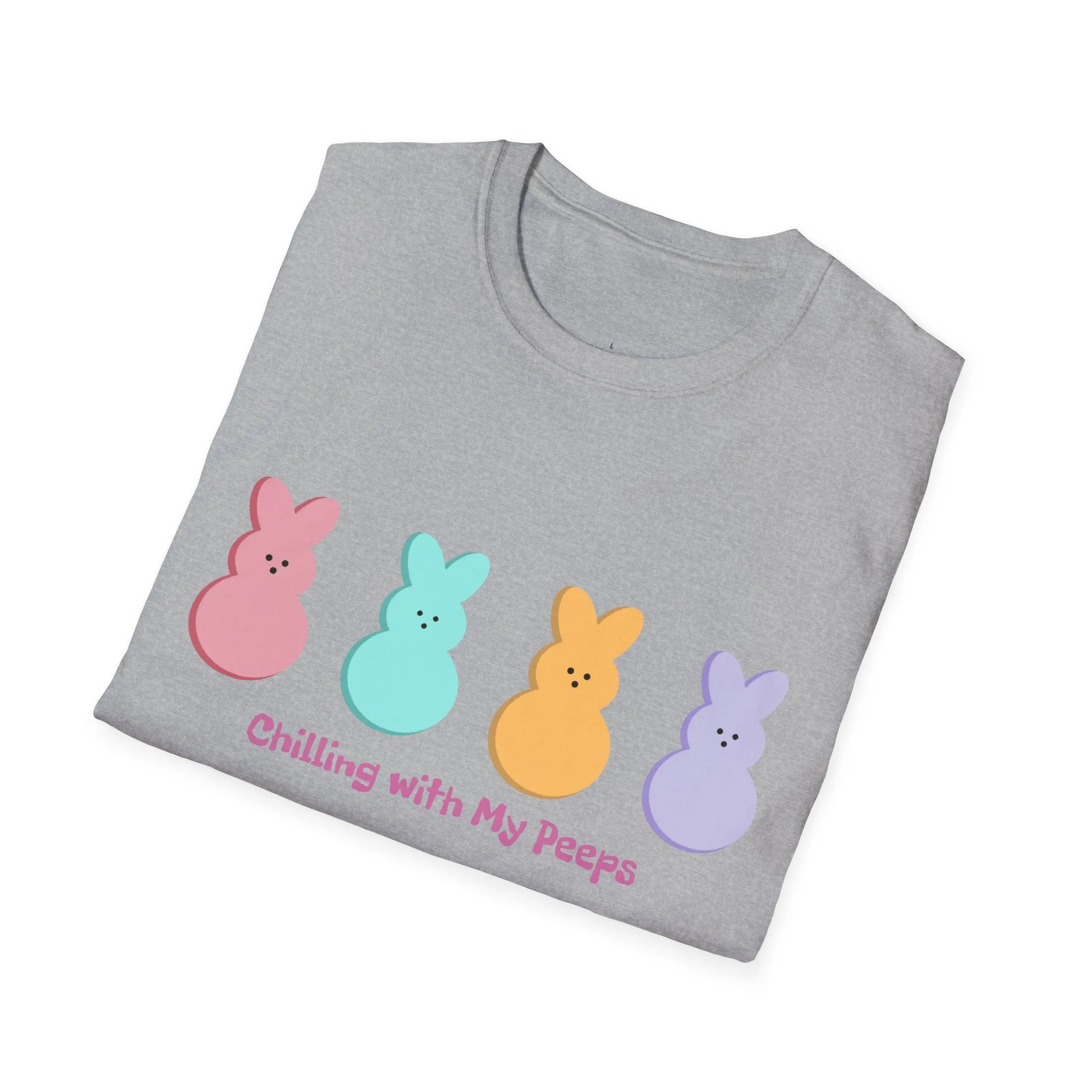 Easter Tee, Chilling with my Peeps, Easter Peep Tee, Easter Peep Shirt, Peeps, Softstyle T-Shirt, Easter