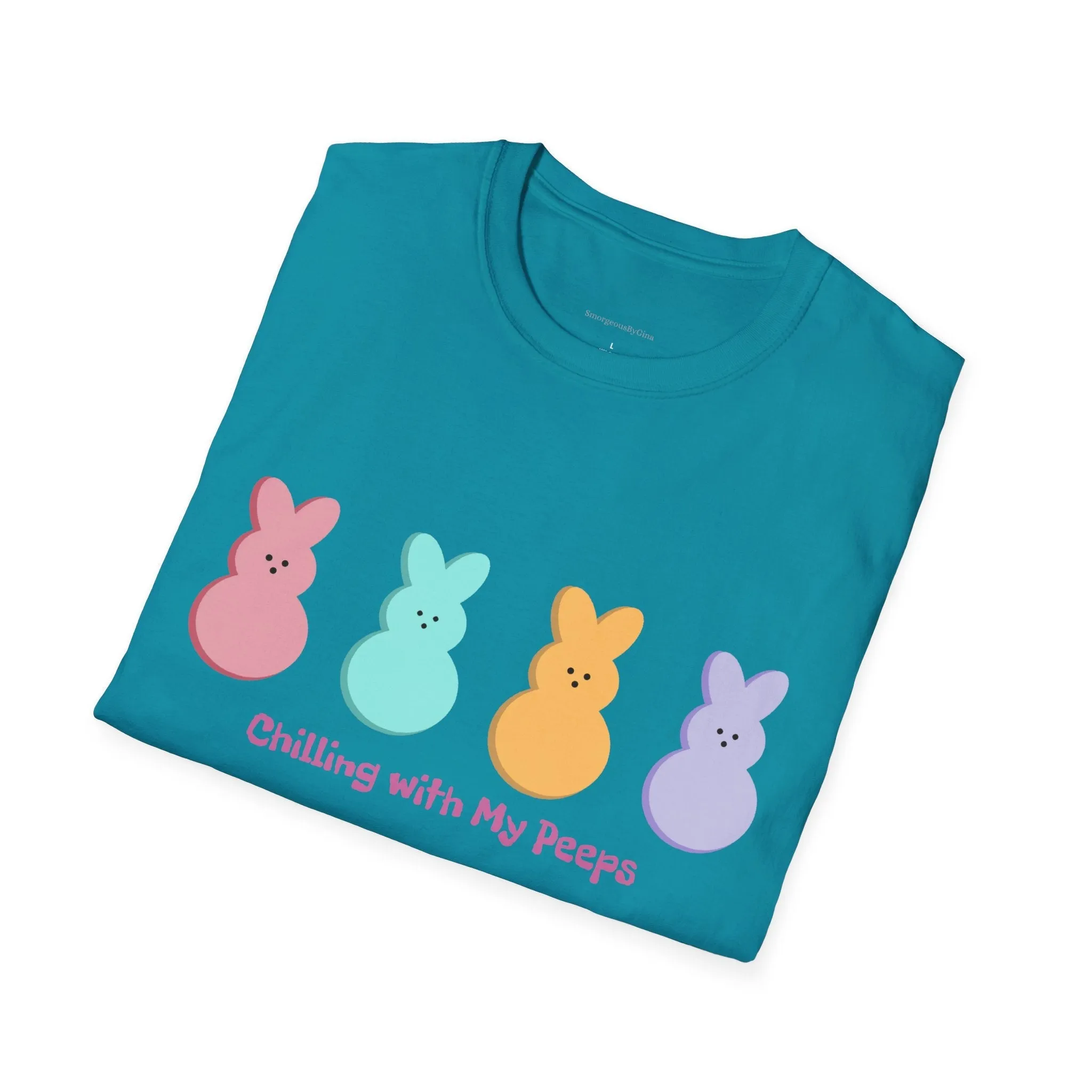 Easter Tee, Chilling with my Peeps, Easter Peep Tee, Easter Peep Shirt, Peeps, Softstyle T-Shirt, Easter