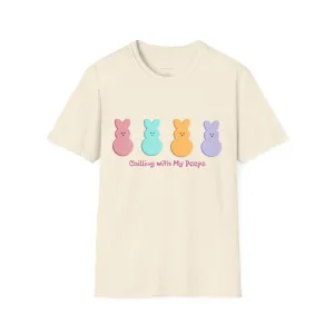 Easter Tee, Chilling with my Peeps, Easter Peep Tee, Easter Peep Shirt, Peeps, Softstyle T-Shirt, Easter