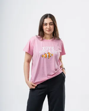 Fish Printed Womens Short Sleeve T-shirt