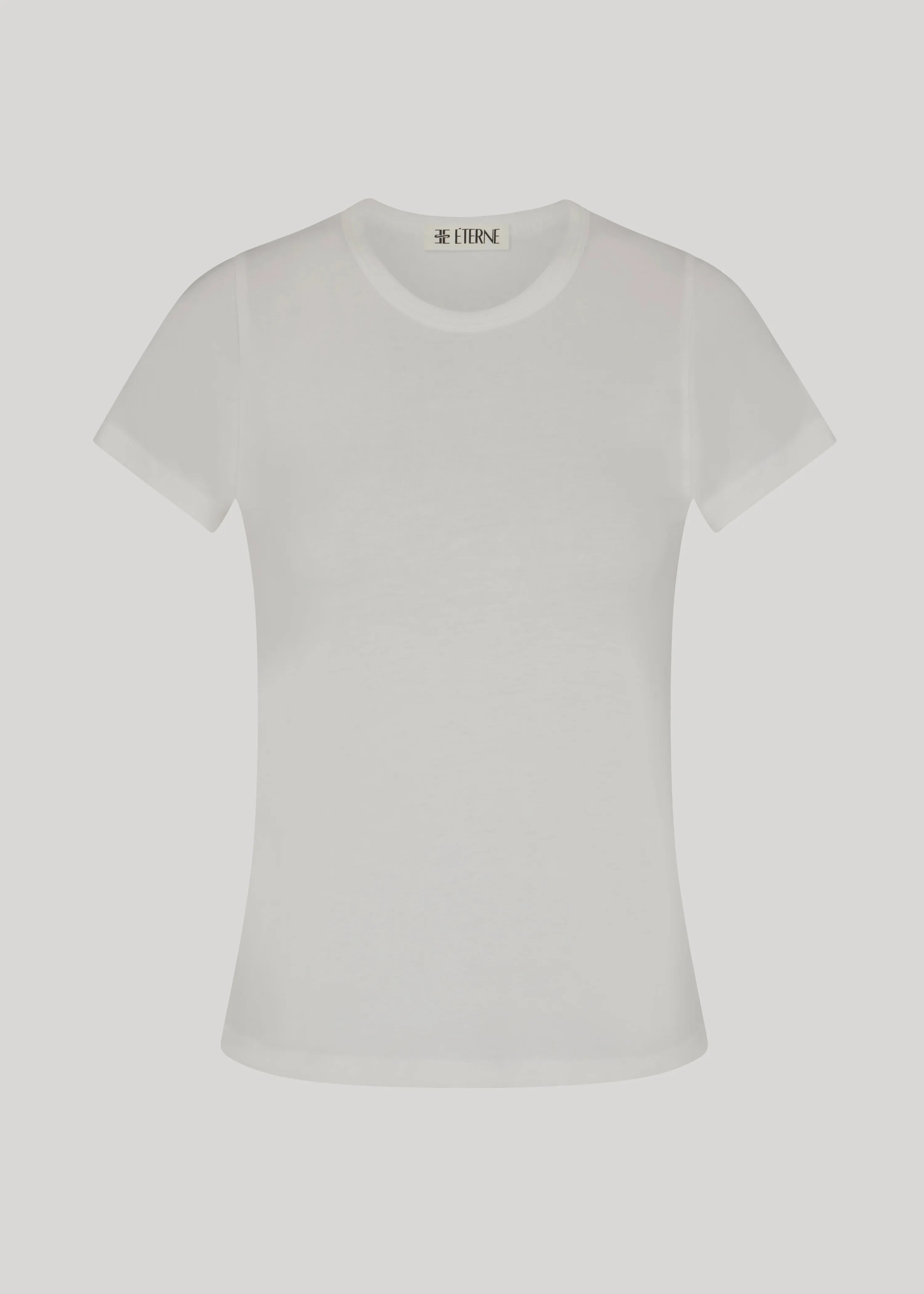 Fitted Crewneck S/S T-Shirt - Ivory
