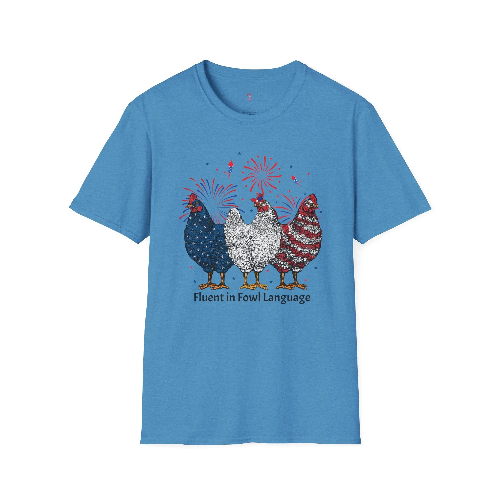 Fowl Language, 4th of July, Farm, Chicken, Softstyle T-Shirt