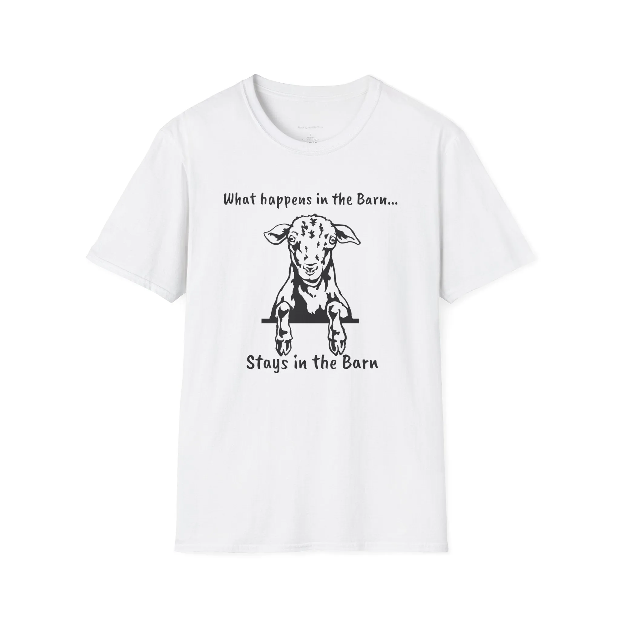 Fun Barn Tee, Goat Love, Farm Tee, Goat Tee, Softstyle T-Shirt