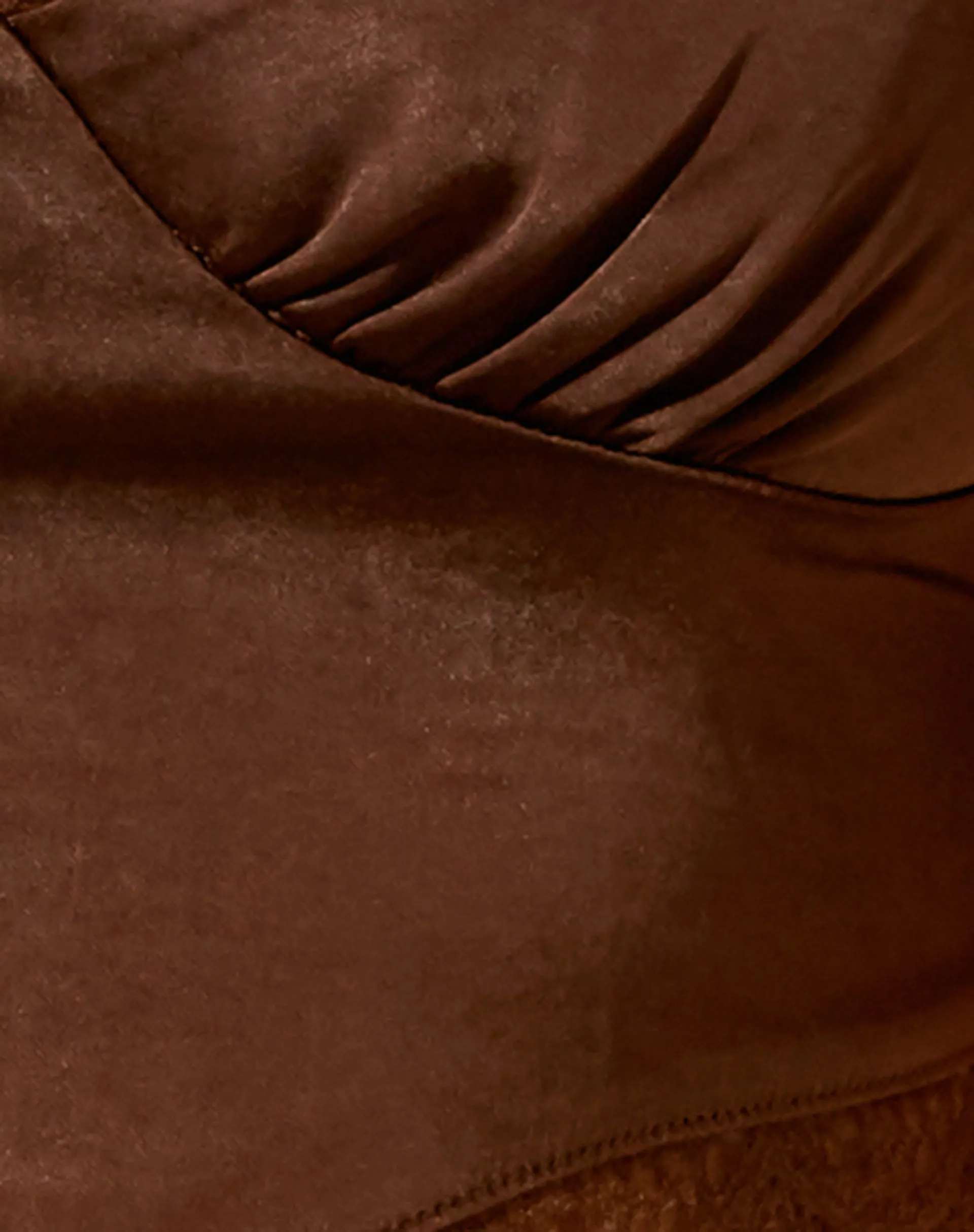 Gemlou Cami Top in Satin Brown