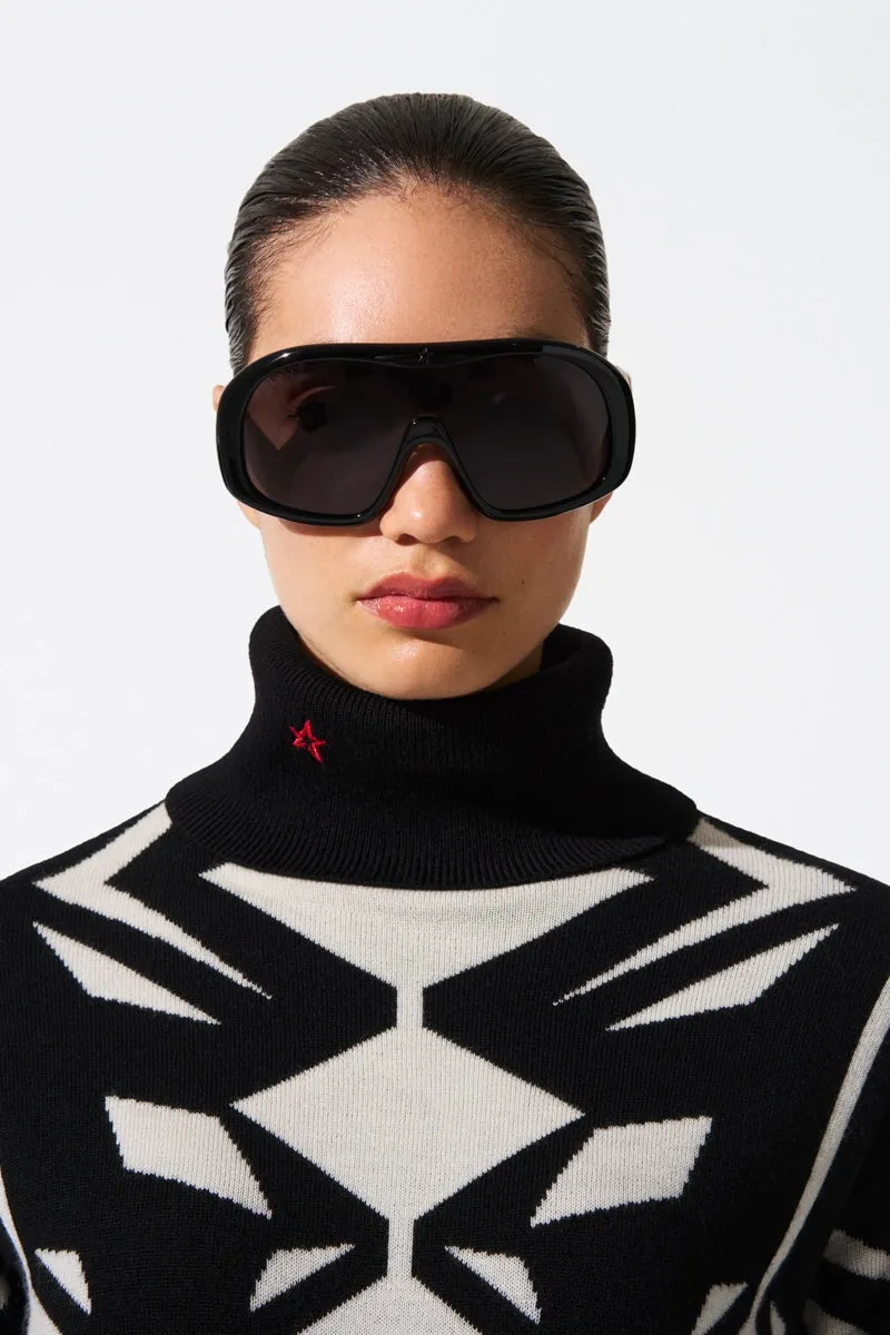 Geo Merino Wool Turtleneck Sweater
