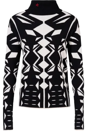 Geo Merino Wool Turtleneck Sweater
