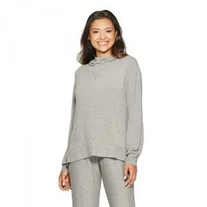 Gilligan & O'Malley Women's Cozy High Low Cowl Neck Hooded Sleep Sweatshirt