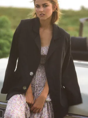 GLORIA Linen Blazer black