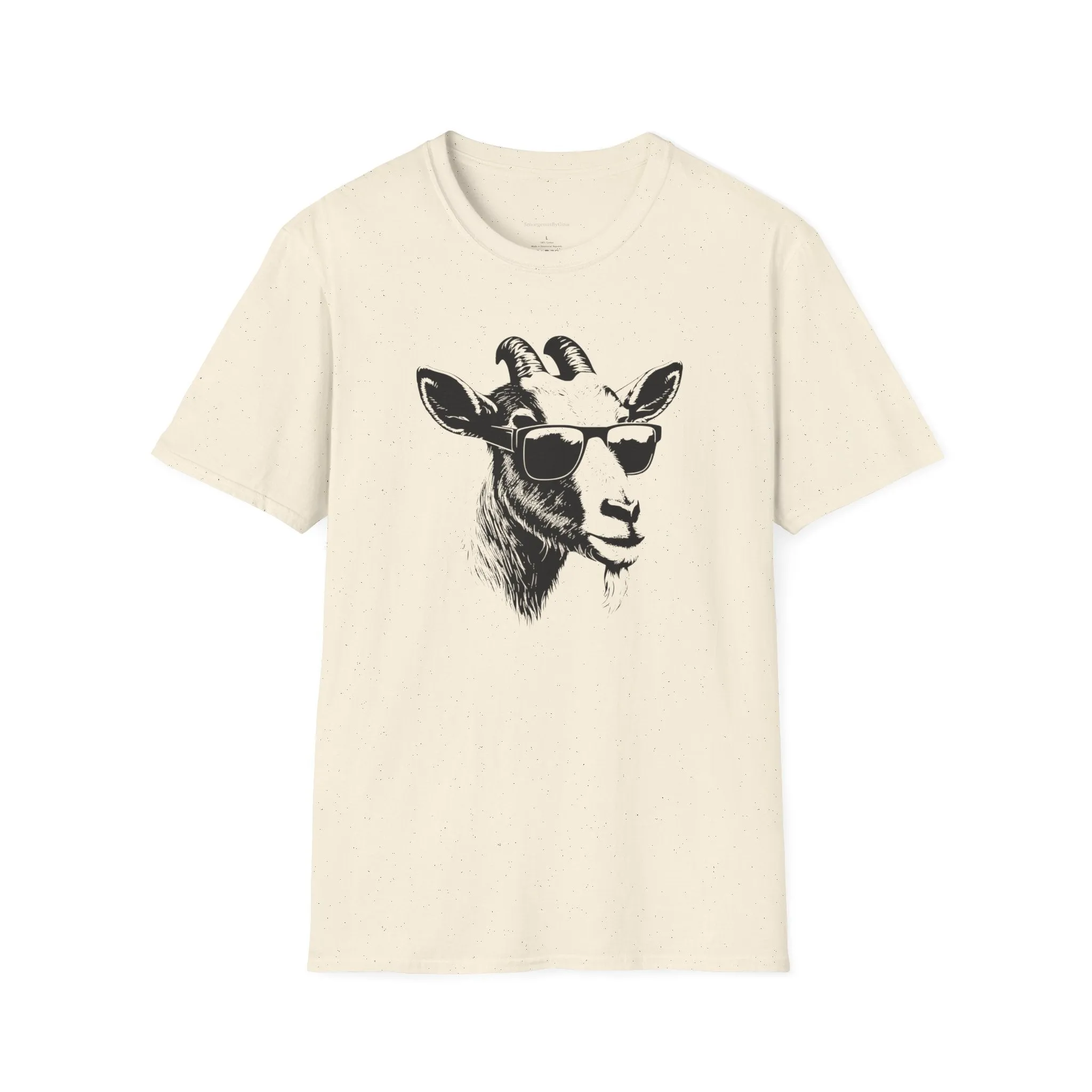 Goat Shirt, Fun Goat Tee, Goat with Sunglasses shirt, Softstyle T-Shirt