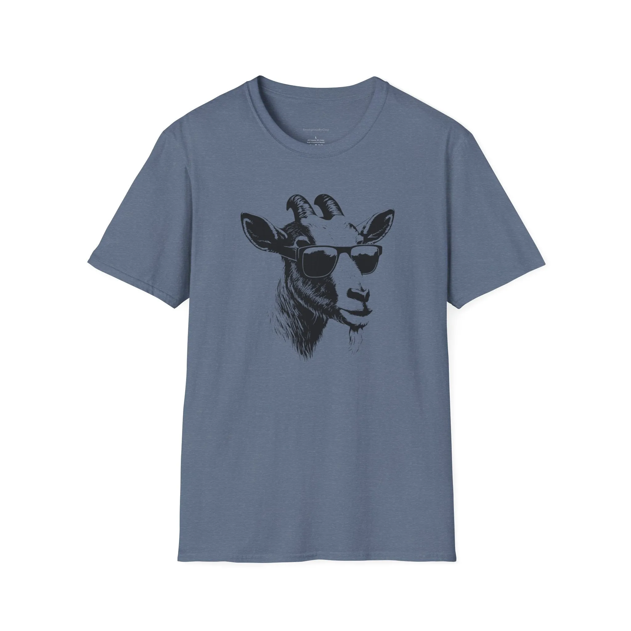 Goat Shirt, Fun Goat Tee, Goat with Sunglasses shirt, Softstyle T-Shirt