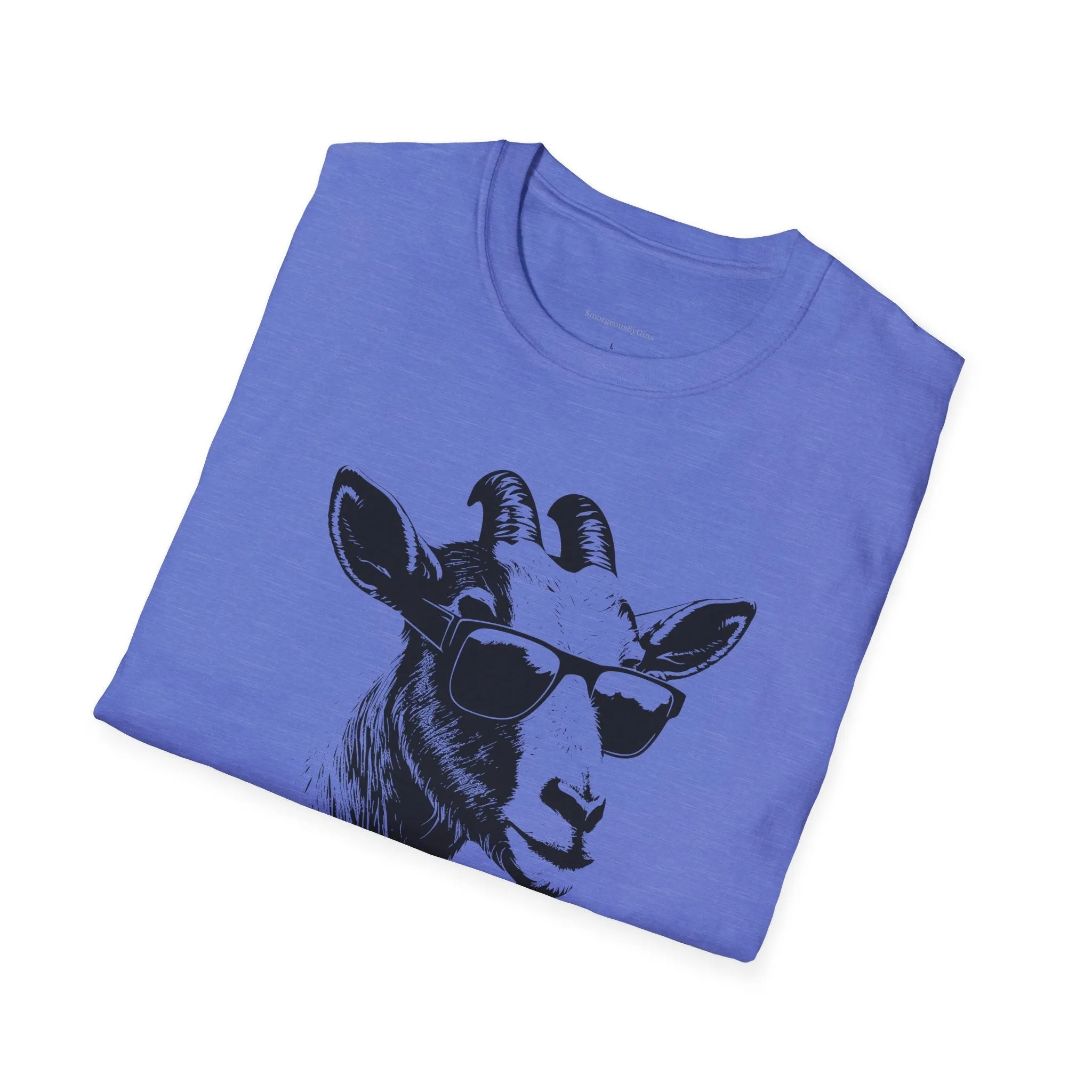 Goat Shirt, Fun Goat Tee, Goat with Sunglasses shirt, Softstyle T-Shirt