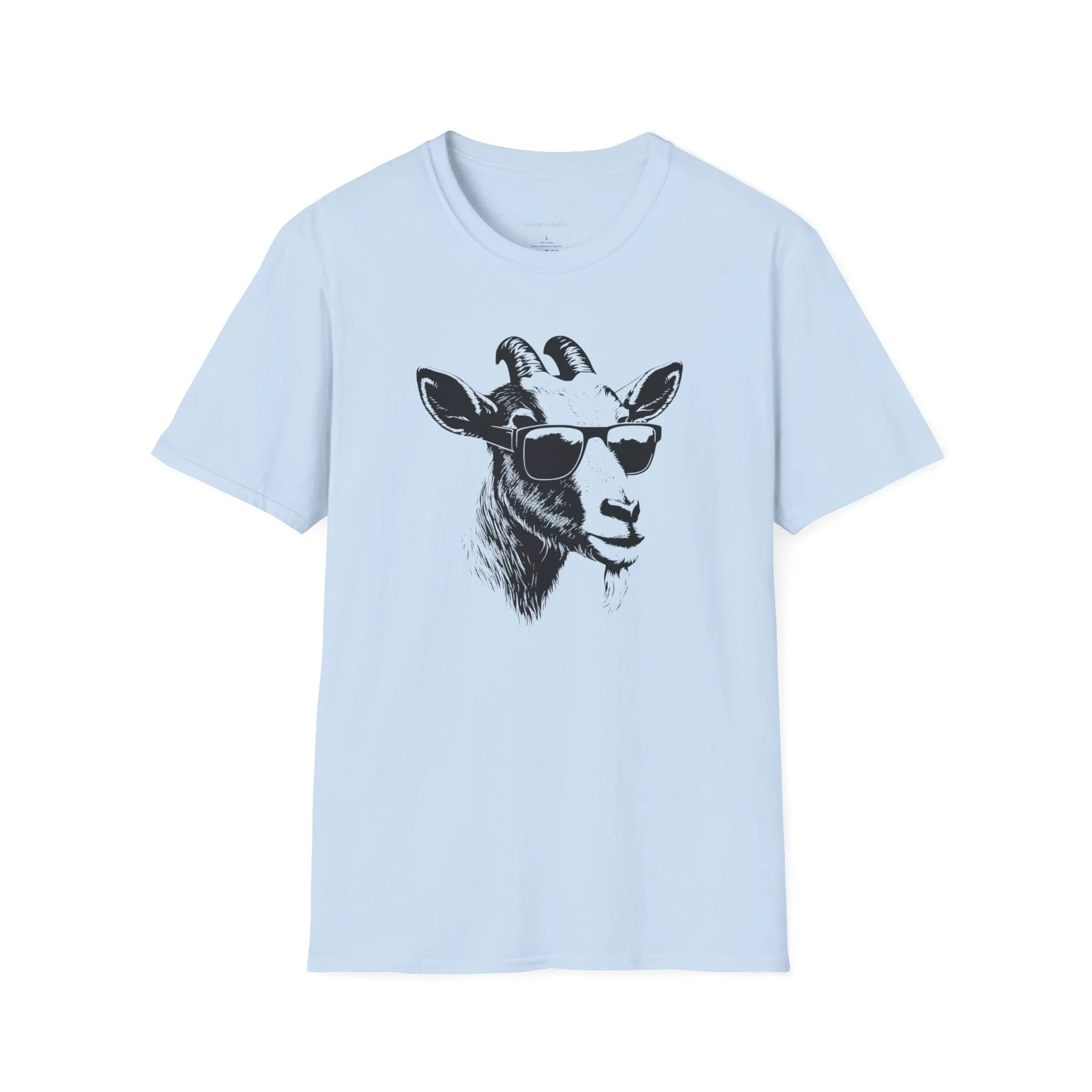 Goat Shirt, Fun Goat Tee, Goat with Sunglasses shirt, Softstyle T-Shirt