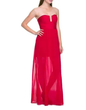 Gold Trim Detail Maxi Dress